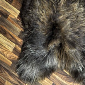 XXXL ÖKO Island Schaffell Lammfell rost braun grau 135x90 Krampus #9701