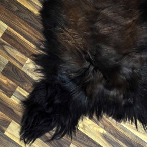 XXL ÖKO Island Schaffell schwarz braun geflammt 120x75 Feuer Kamin #9731