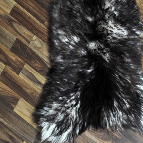 XXL ÖKO Schaffell Lammfell weiß braun geflammt 120x70 #9799