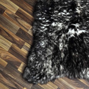 XXL ÖKO Schaffell Lammfell weiss braun geflammt 120x80 Mufflon #9803