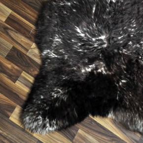 XL ÖKO Schaffell Lammfell weiss braun geflammt 110x75 Mufflon #9805