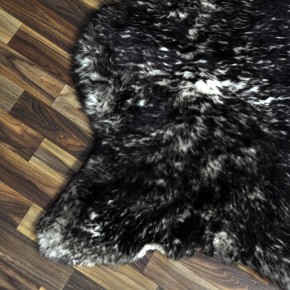 XXL ÖKO Schaffell Lammfell weiss braun geflammt 120x70 Mufflon #9811