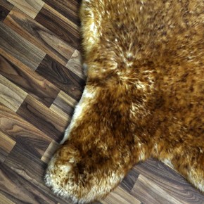 XXL ÖKO Schaffell Lammfell weiß braun geflammt 125x65 #9818
