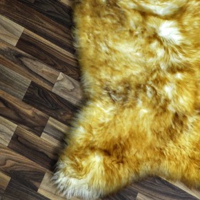 XL ÖKO Schaffell Lammfell weiß braun geflammt 115x65 #9824