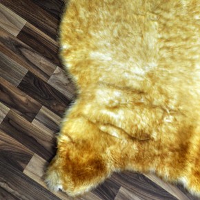 XXL ÖKO Schaffell Lammfell weiss braun geflammt 120x60 #9827