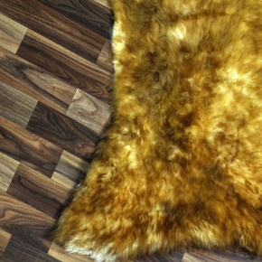 XL Schaffell Lammfell weiß braun geflammt 110x70 Katzenbett #9878