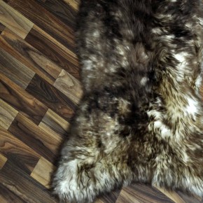 Schaffell Lammfell weiß braun geflammt 115x70 #9902